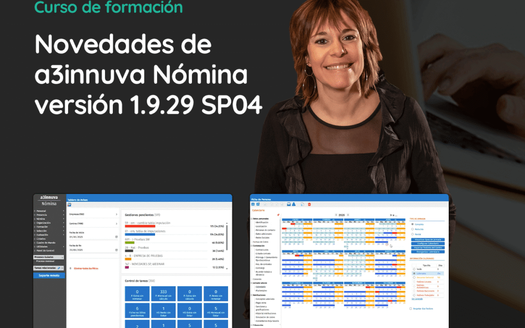 Novedades de versión a3innuva Nómina: Service Pack 04
