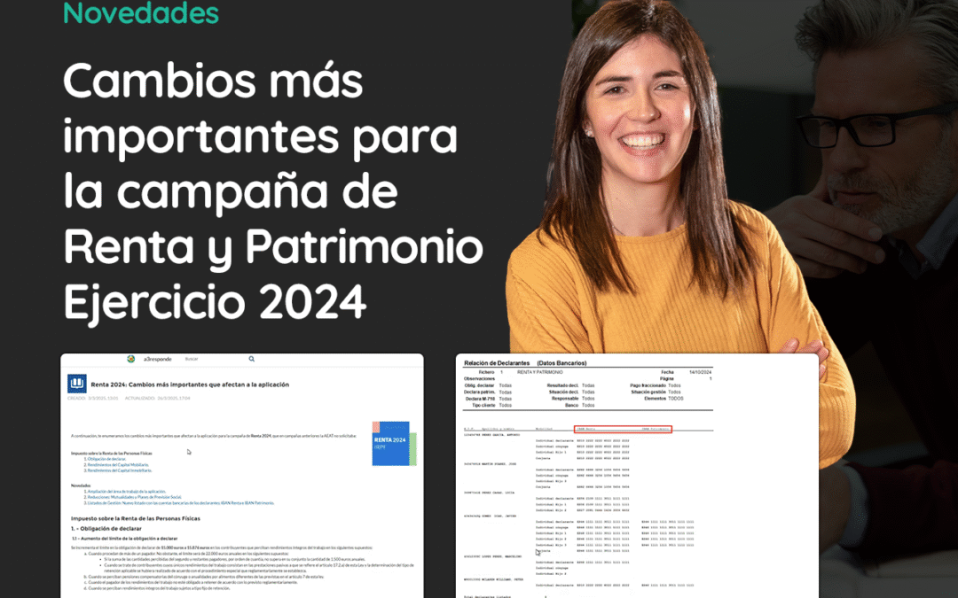 Programari Renda i Patrimoni: Novetats de la campanya 2024