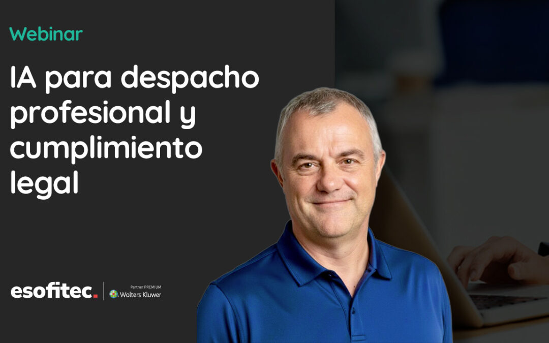 Profesionales de un despacho utilizando herramientas de inteligencia artificial de forma ética y segura, en un entorno de cumplimiento legal.