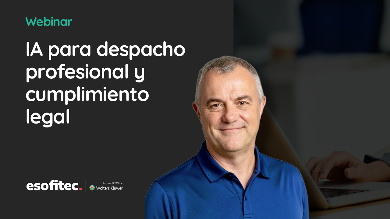 Profesionales de un despacho utilizando herramientas de inteligencia artificial de forma ética y segura, en un entorno de cumplimiento legal.